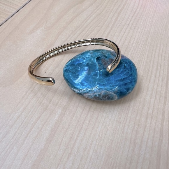 Crystals & Black Enamel Cuff Bangle Bracelet *NEW* - Picture 2 of 5